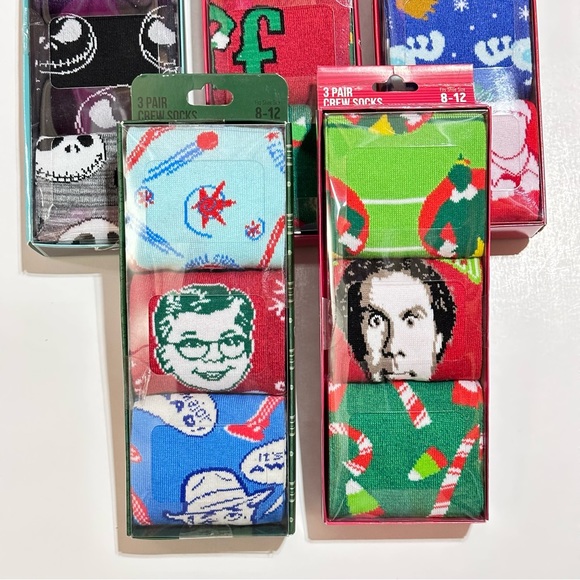 15 Pairs Christmas Story, Christmas Vacation, Nightmare Before Christmas Socks - Picture 2 of 5